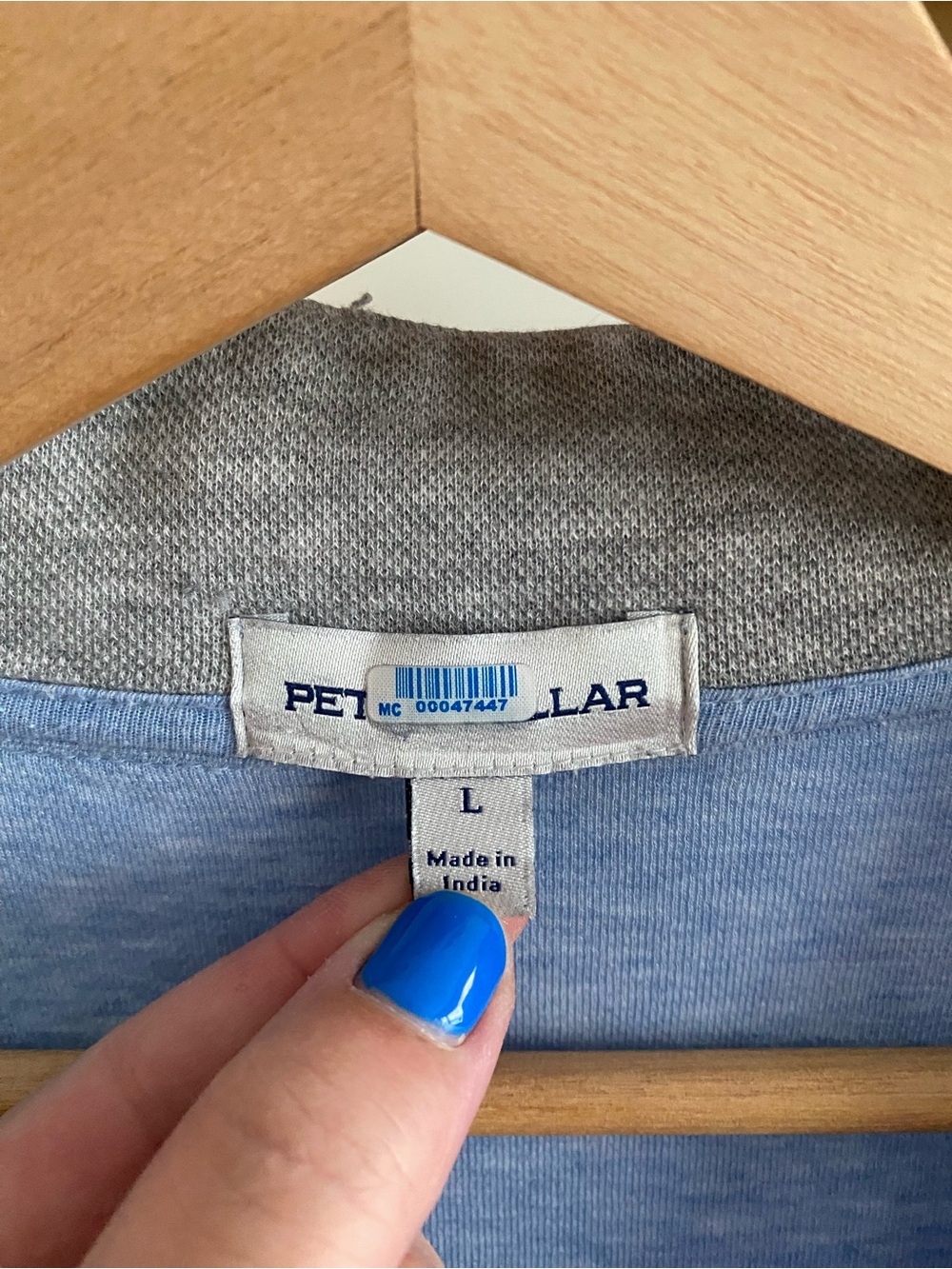 Peter Millar Blue Crown Comfort Stretch Interlock Quarter Zip Pullover Sweater L - Picture 14 of 16